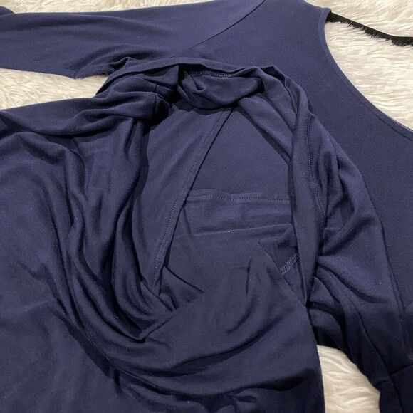 Seraphine Maternity Nursing Dress in Navy Blue Size 6 - Picture 8 of 9